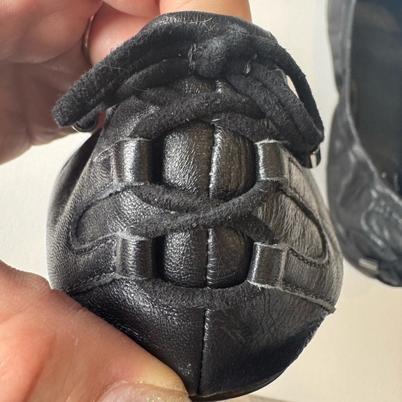 NWOT size 8.5 black leather Maria Sharapova by Cole Haan flats w/Nike Air - Picture 5 of 7